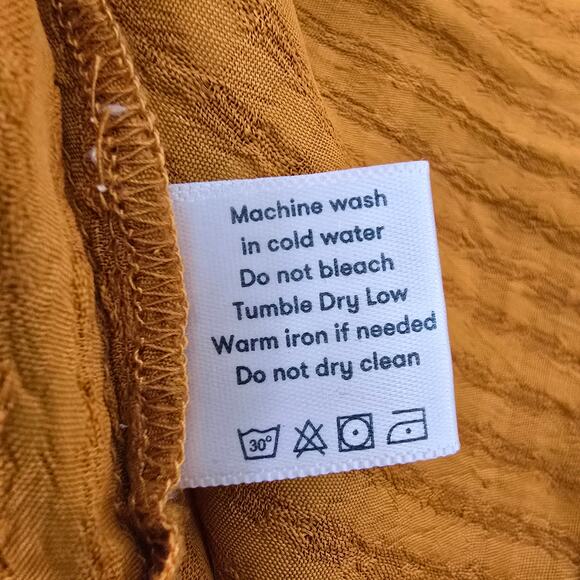 Roller Rabbit Top Blouse XS Oversized 3/4 Bell Sleeve Burnt Orange Tonal Stripe - Picture 12 of 12